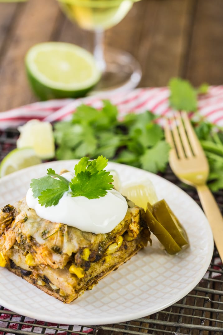 lasagna on a plate with a fork