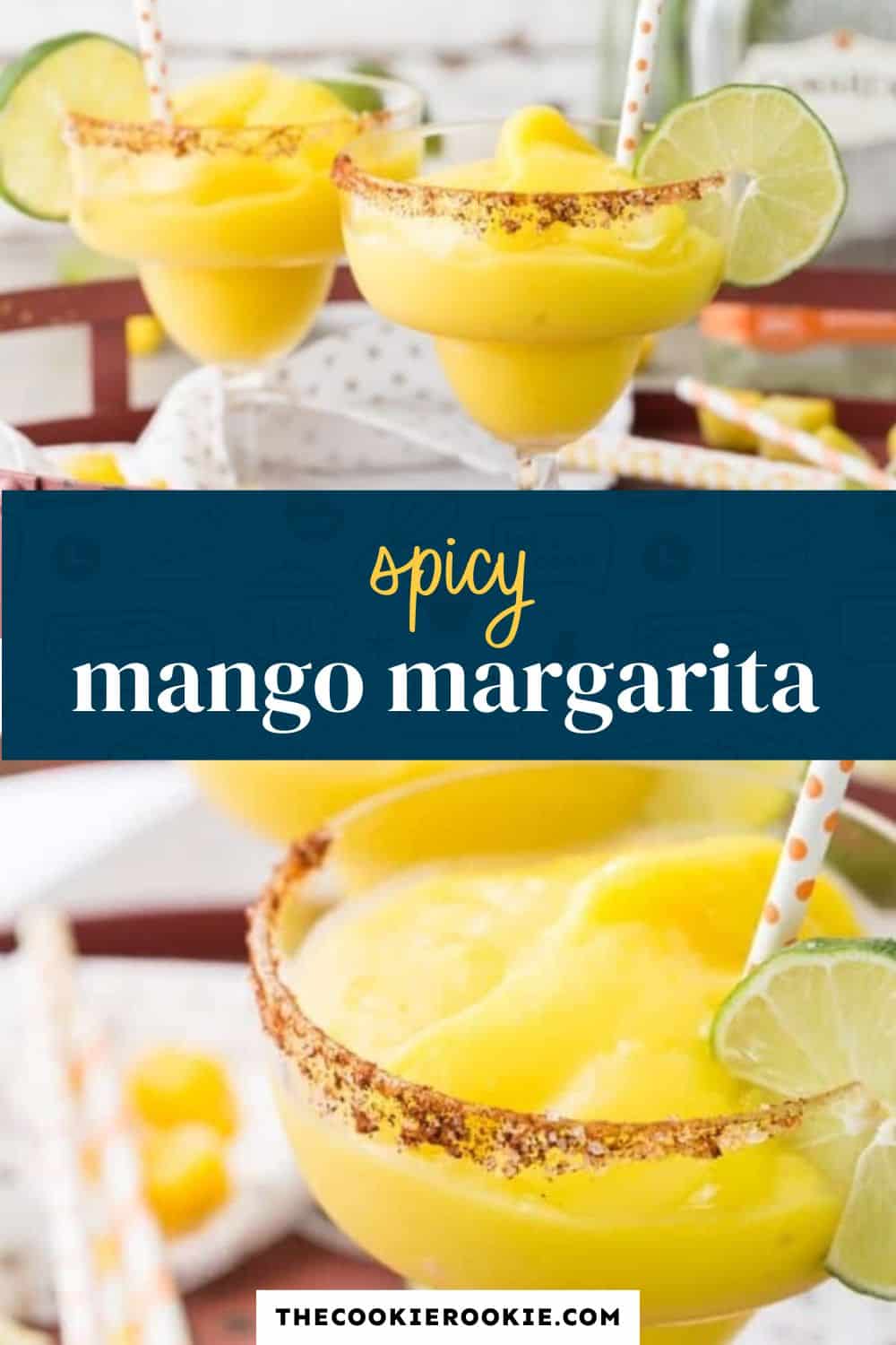 spicy mango margarita pin image