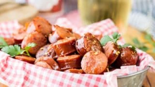 Crock Pot Kielbasa Sausage Bites Appetizer