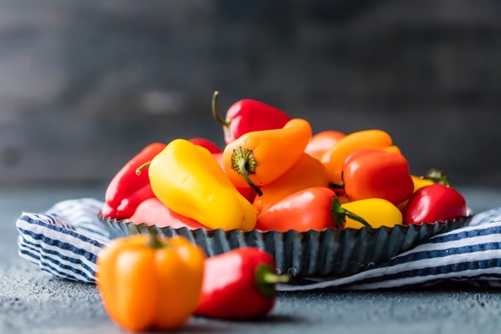 sweet peppers on a plate