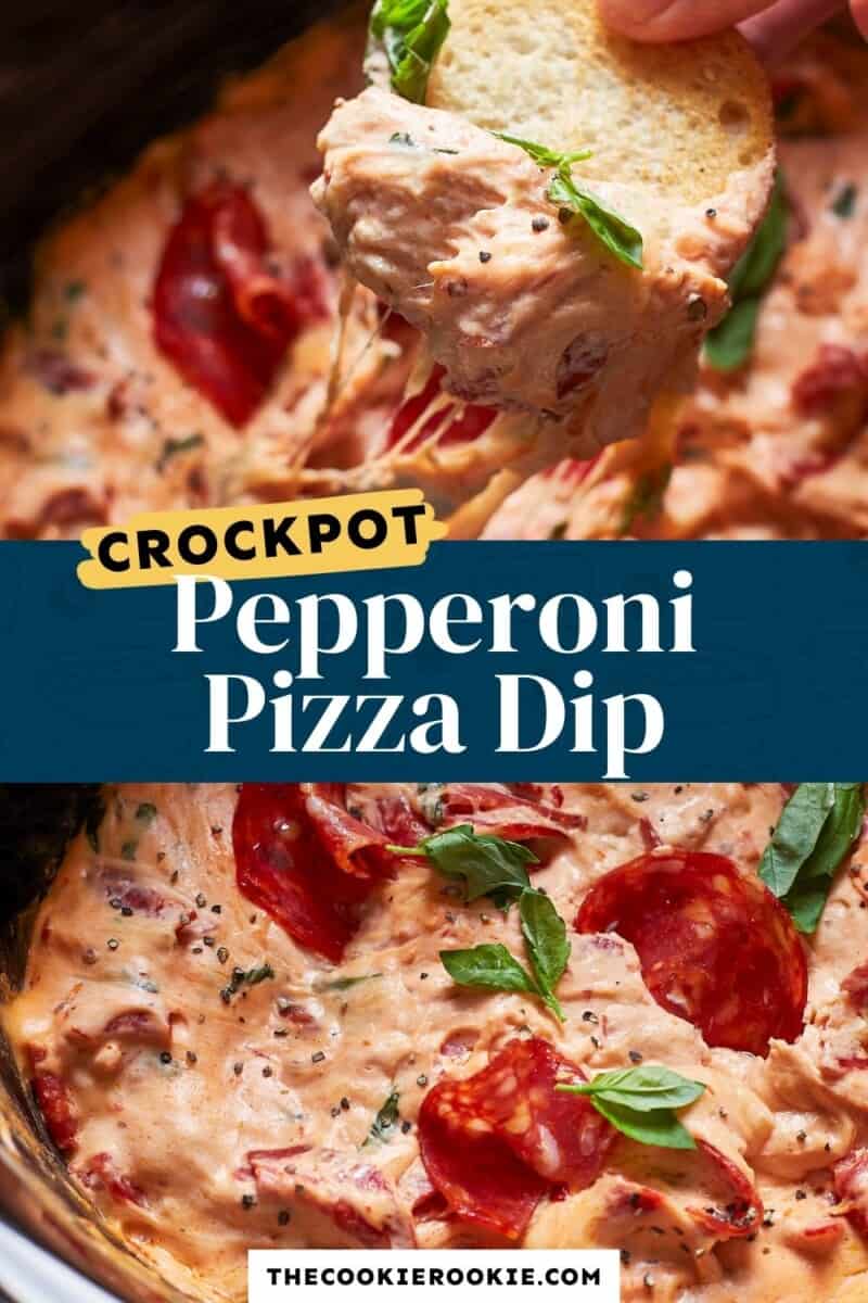 crockpot pepperoni pizza dip pinterest