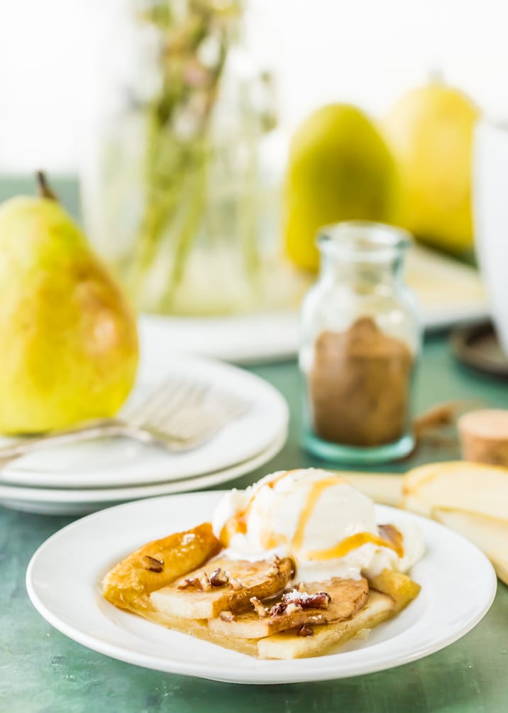 This SUPER EASY Pear Tart has only 5 ingredients and is sure to please! Pear Tarts are a beautiful and simple dessert the entire family will love! Serve with ice cream for a special treat!