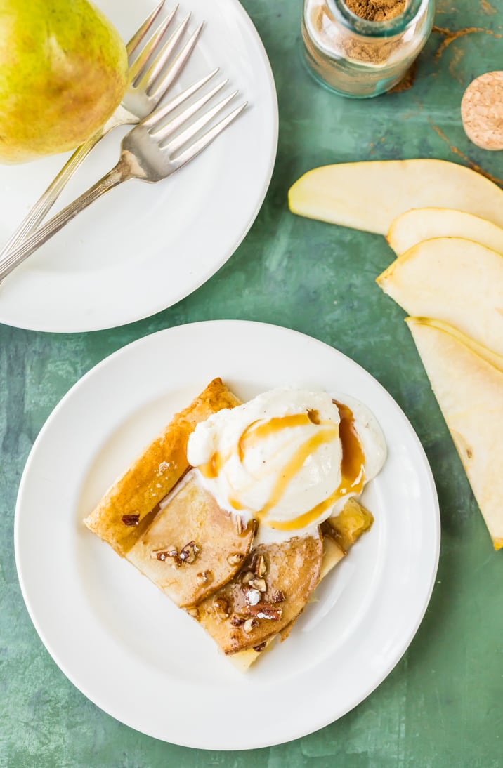 This SUPER EASY Pear Tart has only 5 ingredients and is sure to please! Pear Tarts are a beautiful and simple dessert the entire family will love! Serve with ice cream for a special treat!