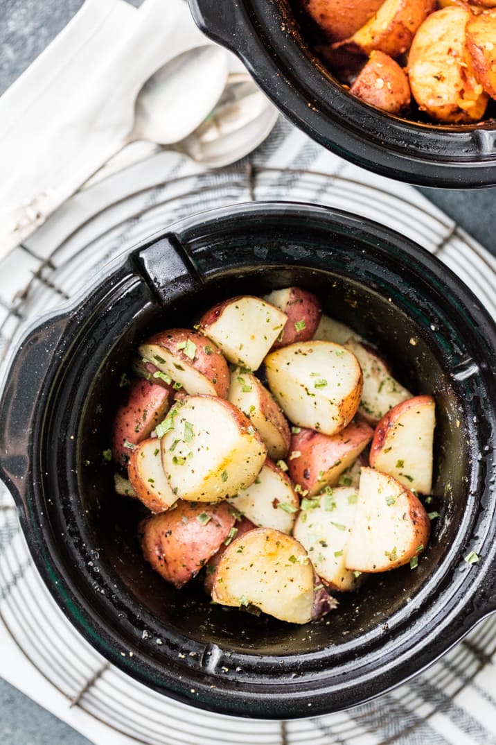 crock pot potatoes with ranch in slow cooker