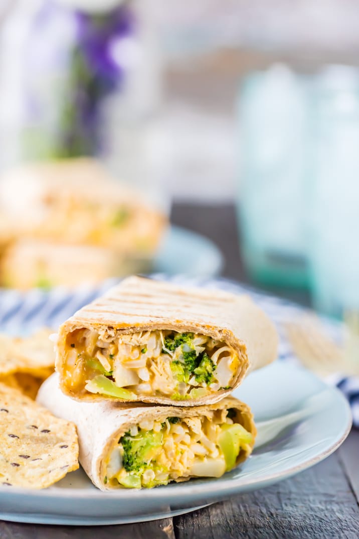 broccoli chicken ranch wraps