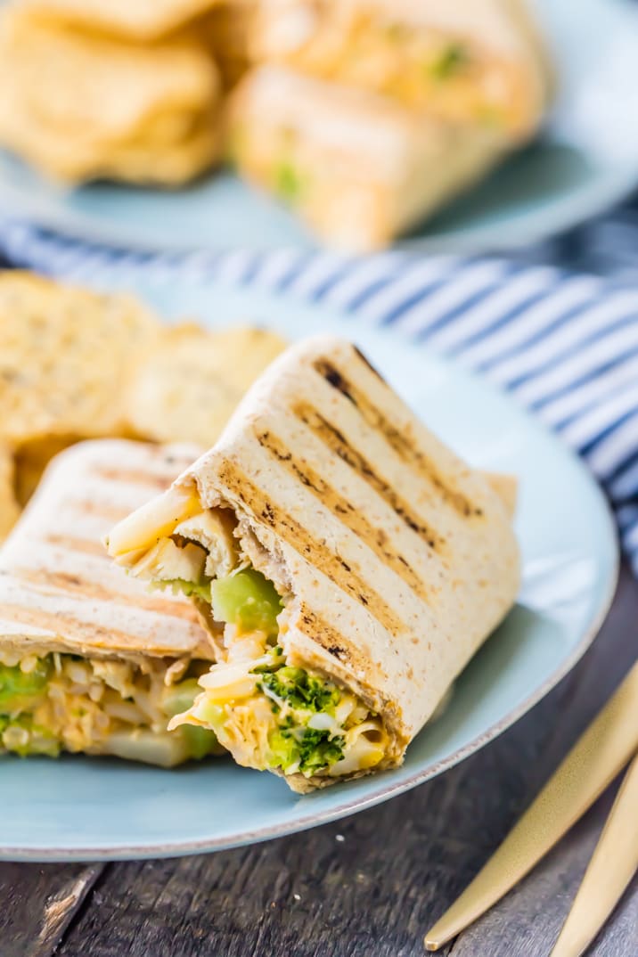 Comfort food can be healthy! Cheesy Ranch Broccoli Chicken Burritos are a quick and easy favorite meal from The Cookie Rookie!