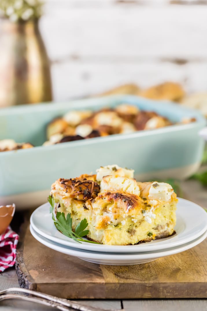 everything bagel savory french toast casserole