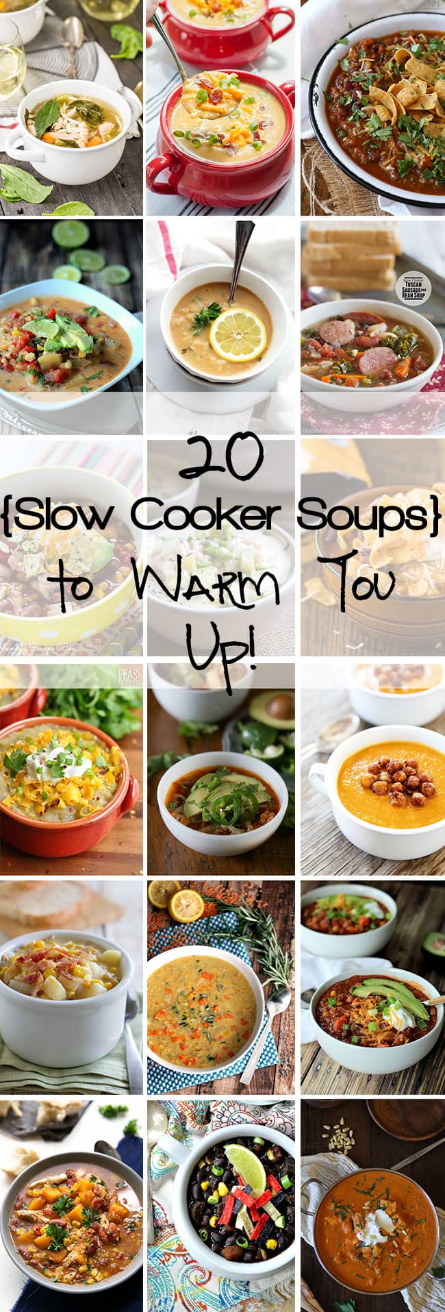20 Slow Cooker Soups to Warm You Up!
