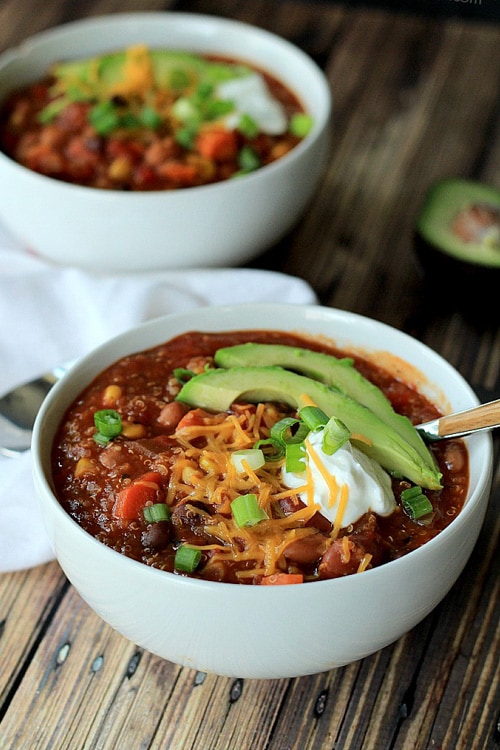 Quinoa Vegetarian Chili | Joyful Healthy Eats