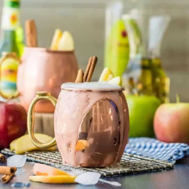 Apple Pie Moscow Mule pm a table