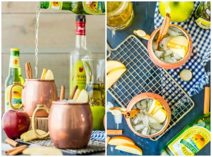 side view and top view of two moscow mules
