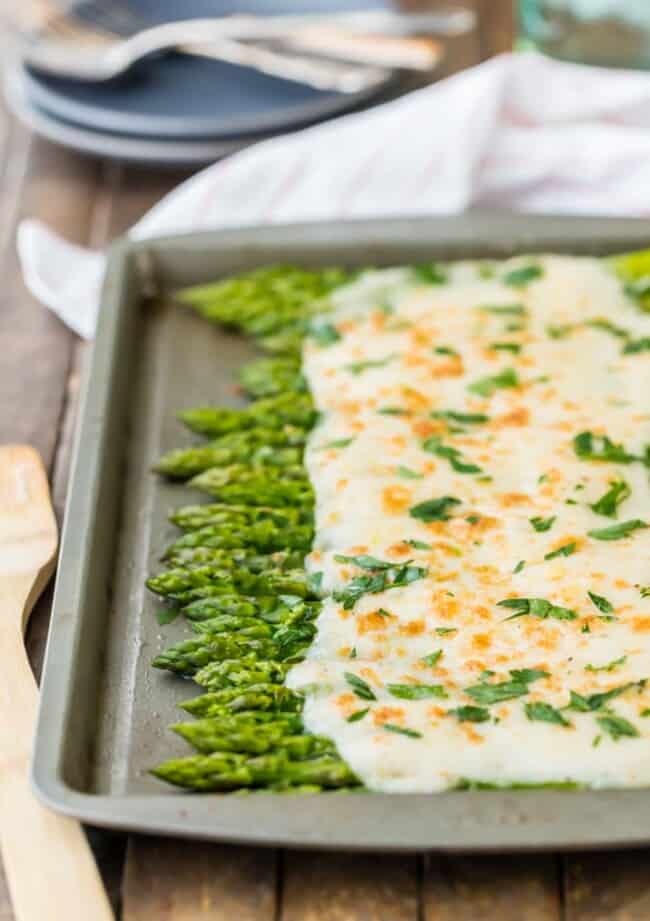 Three Cheese Asparagus Gratin (Easy Asparagus Recipe!) Recipe The