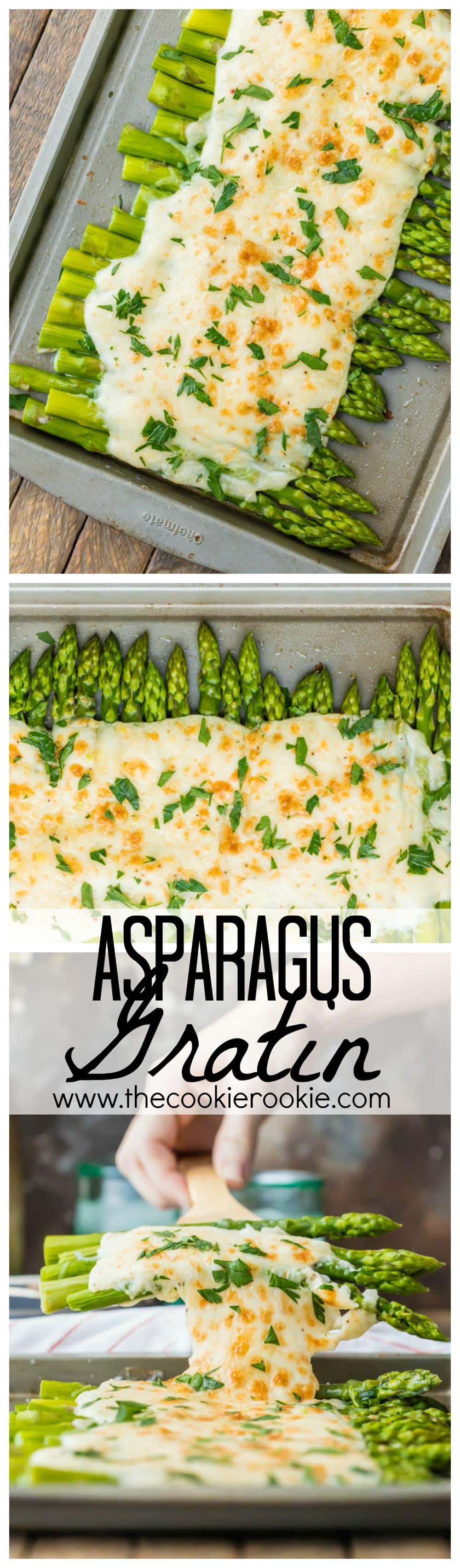 Three Cheese Asparagus Gratin