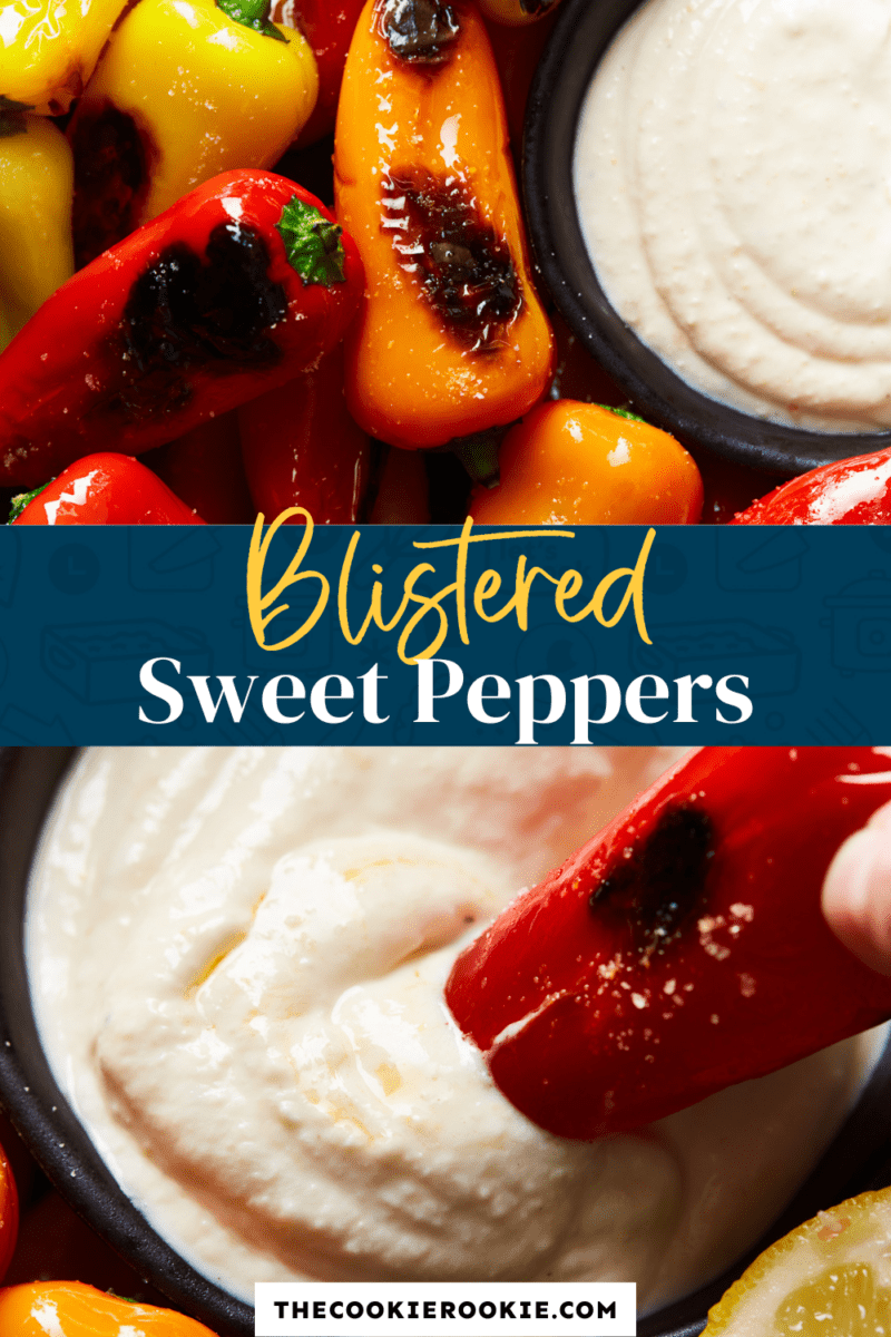 blistered sweet peppers pinterest.