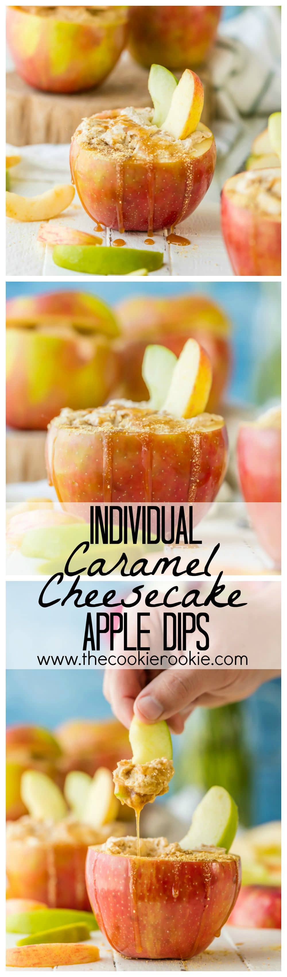 Individual Caramel Cheesecake Apple Dip The Cookie Rookie®