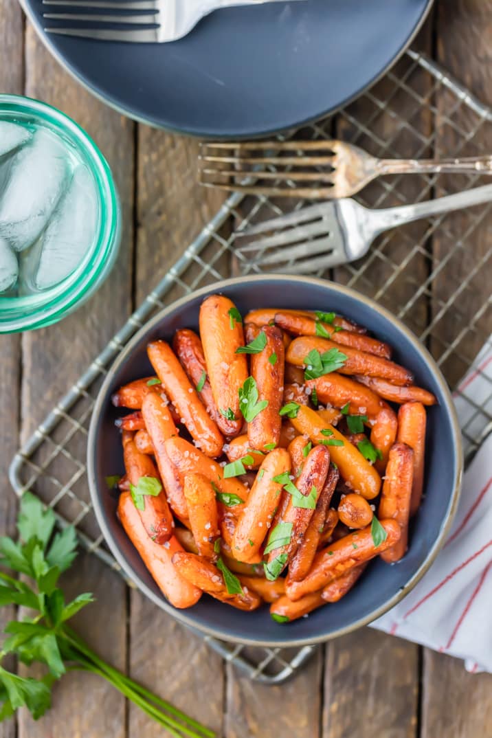 a bowl of roasted carrots