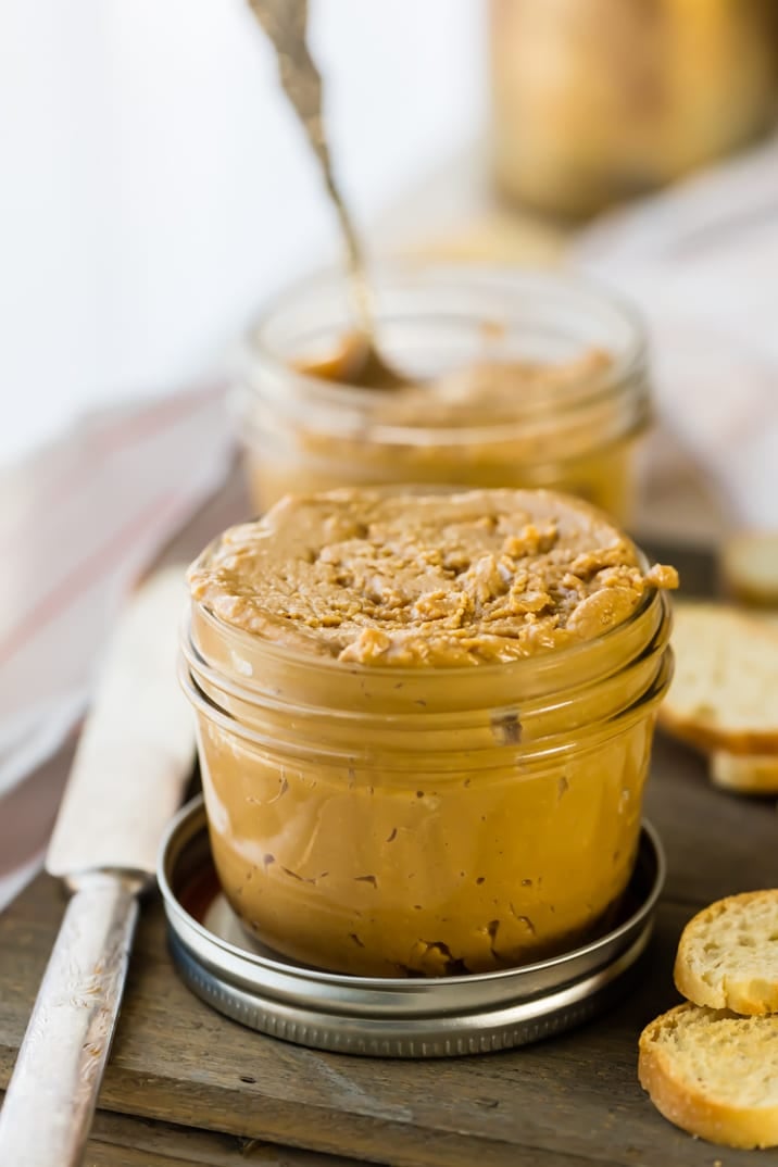 creamy peanut butter fluff spread in a jar