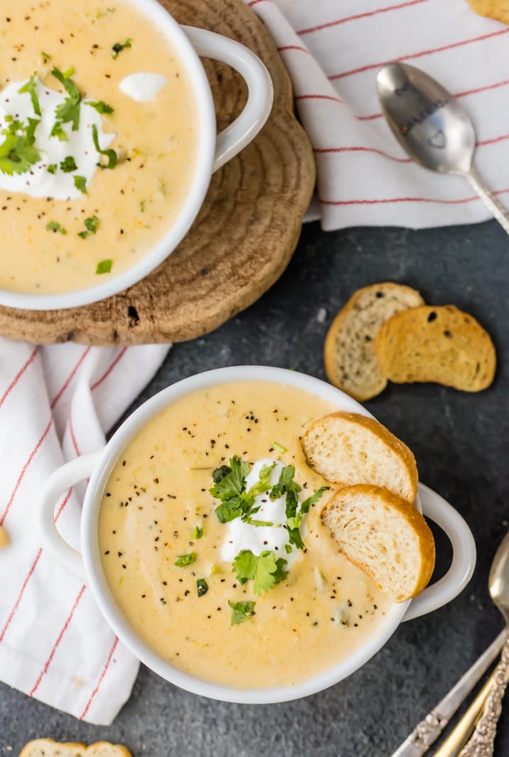 Crockpot Broccoli Cheese Soup Recipe - The Cookie Rookie®
