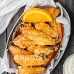 baked hot wings with orange soda sauce