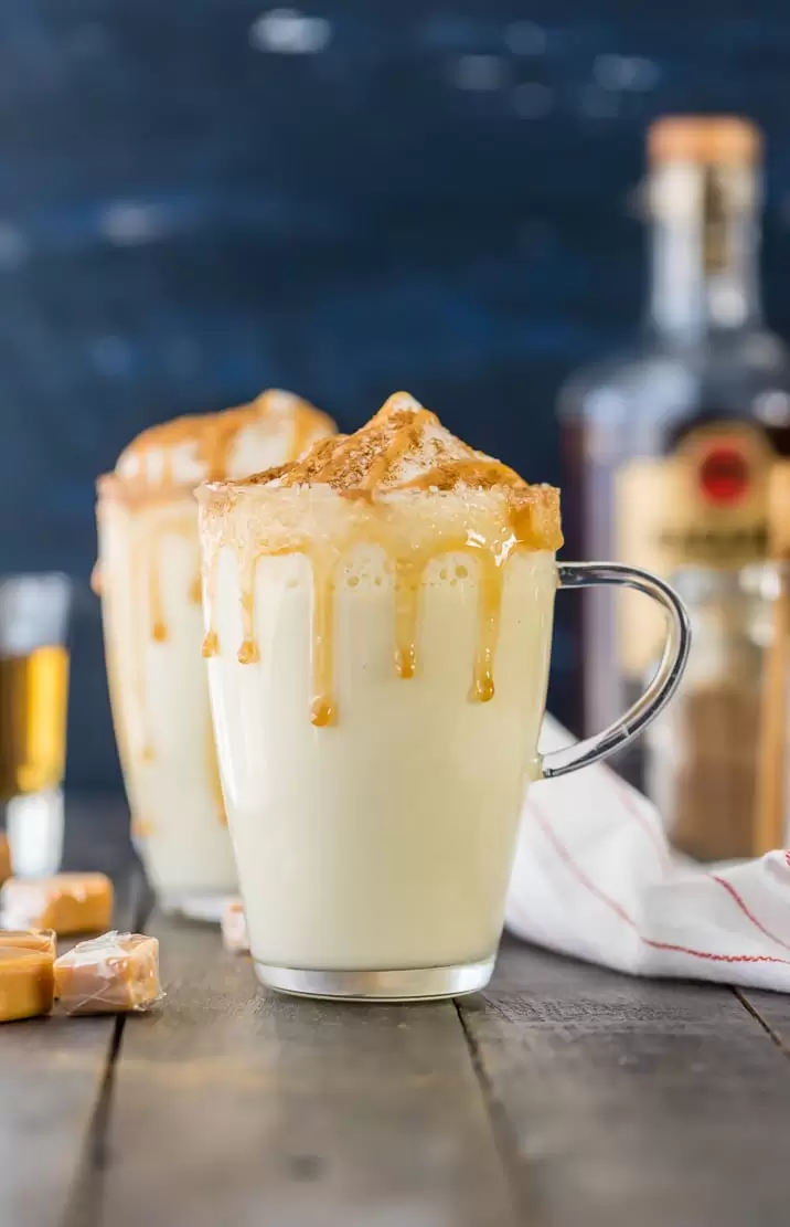 Homemade Salted Caramel Eggnog | 20 Eggnog Recipes For The Holidays