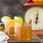 Crockpot Apple Cider is the easiest way to make delicious apple cider from scratch! Even better, this recipe is skinny, low calorie version. This Caramel Apple Cider is the BEST drink recipe for fall. Make it a cocktail or mocktail, both are DELISH. I crave this comforting sip all year round!