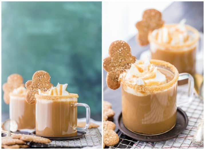 Slow Cooker Gingerbread Latte!! Easy is best...and these are best! It tastes and smells like Christmas in my house thanks to these Crockpot Gingerbread Lattes!!