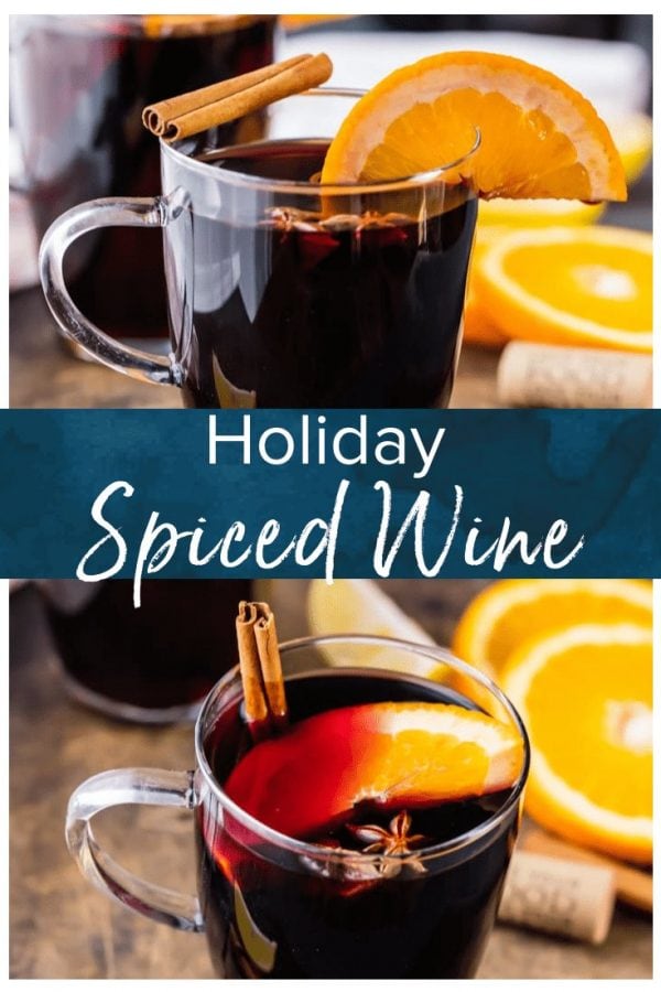 Spiced Wine is the perfect holiday drink. This simple mulled wine recipe is delicious and it's made in under 30 minutes. Holiday Spiced Wine will warm up any chilly night!