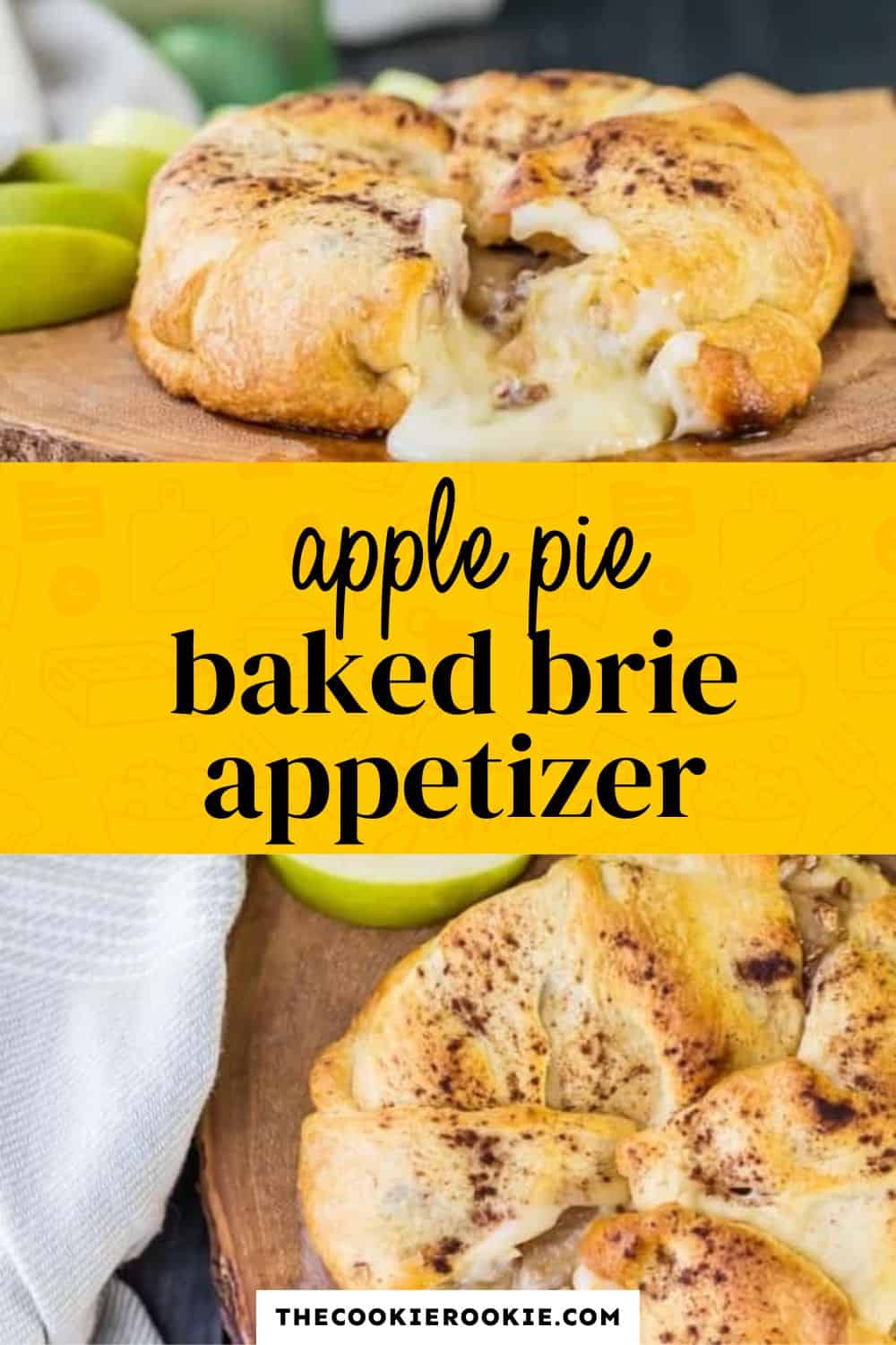 Apple Pie Baked Brie pin image - 3