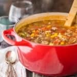 Copycat Carrabba's Sausage and Lentil Soup...your favorite restaurant comfort food made easy at home! This amazing sausage lentil soup is a staple at our house. So delicious!