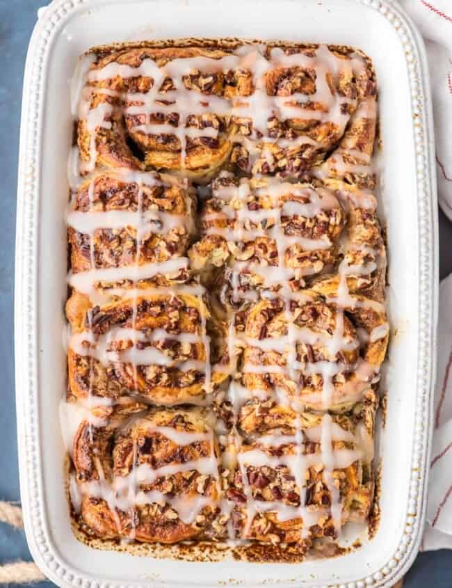 Cinnamon Roll French Toast Bake is the Easy French Toast Bake you've been searching for! This Cinnamon French Toast Bake is SO EASY! It's loaded with premade cinnamon rolls, cream, eggs, vanilla, and everything good. This Cinnamon Roll French Toast Casserole is the perfect Christmas Morning breakfast!