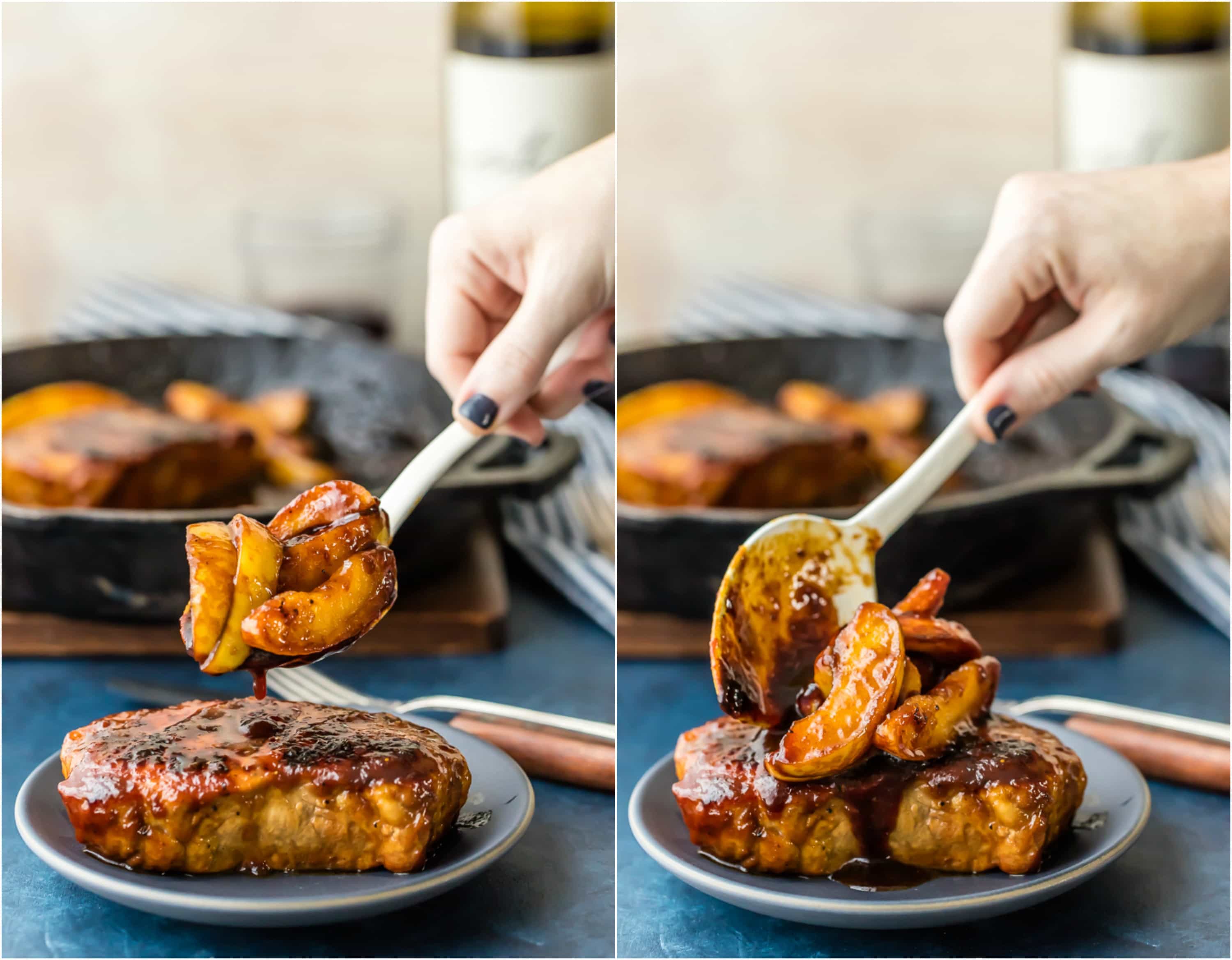 Apple Butter Pork Chops (One Pan Skillet Pork Chops with Apples) Recipe