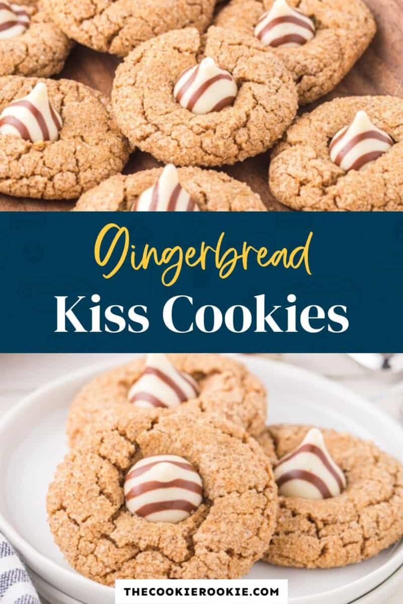 gingerbread kiss cookies pinterest