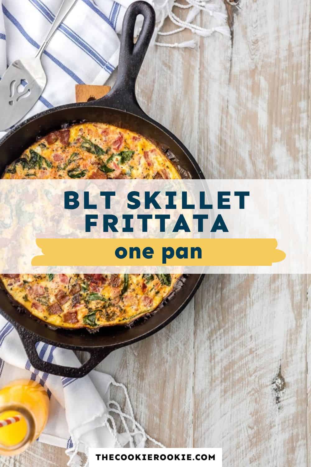 One Pan BLT Skillet Frittata pin image