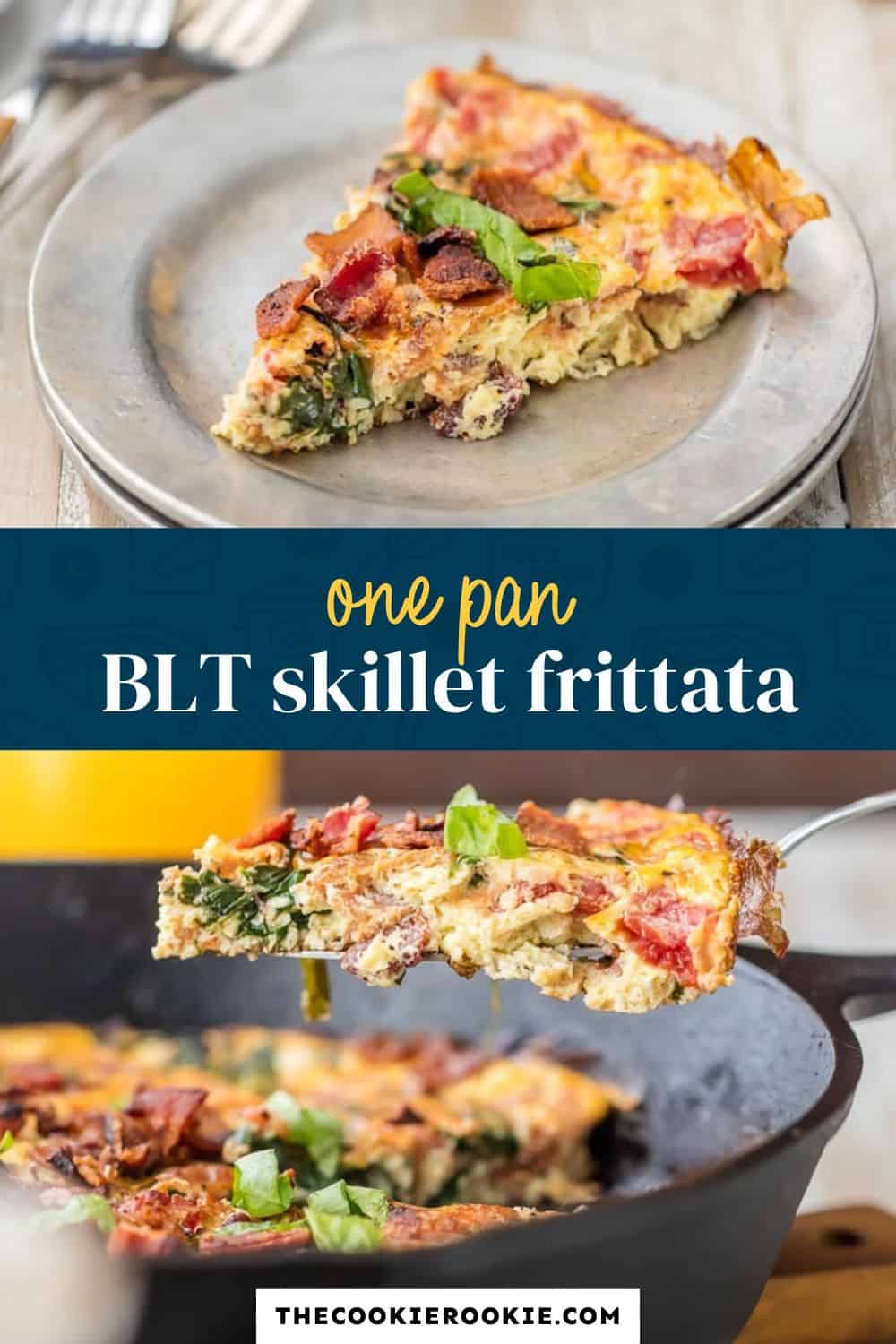 One Pan BLT Skillet Frittata pin image