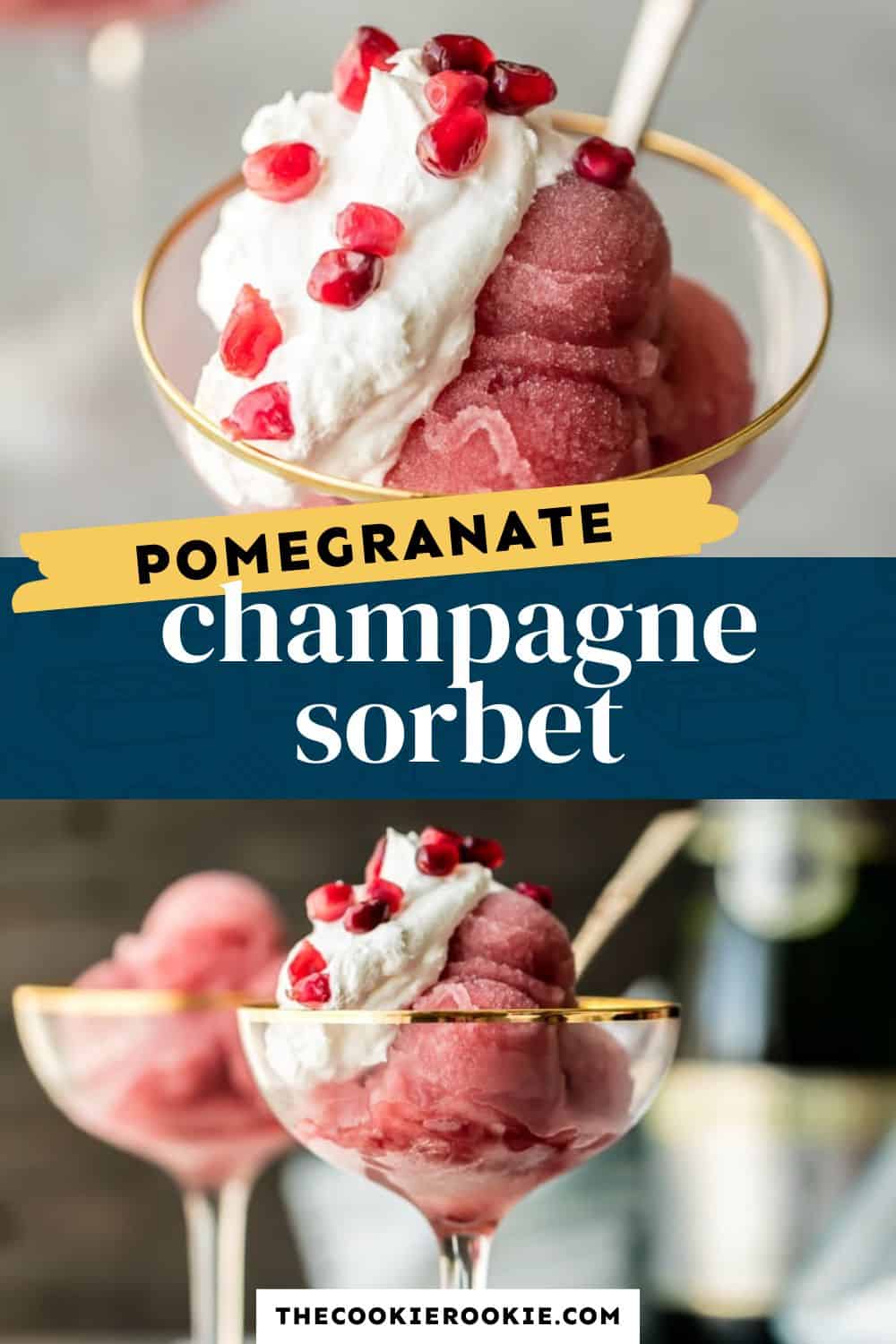 Pomegranate Champagne Sorbet pin image
