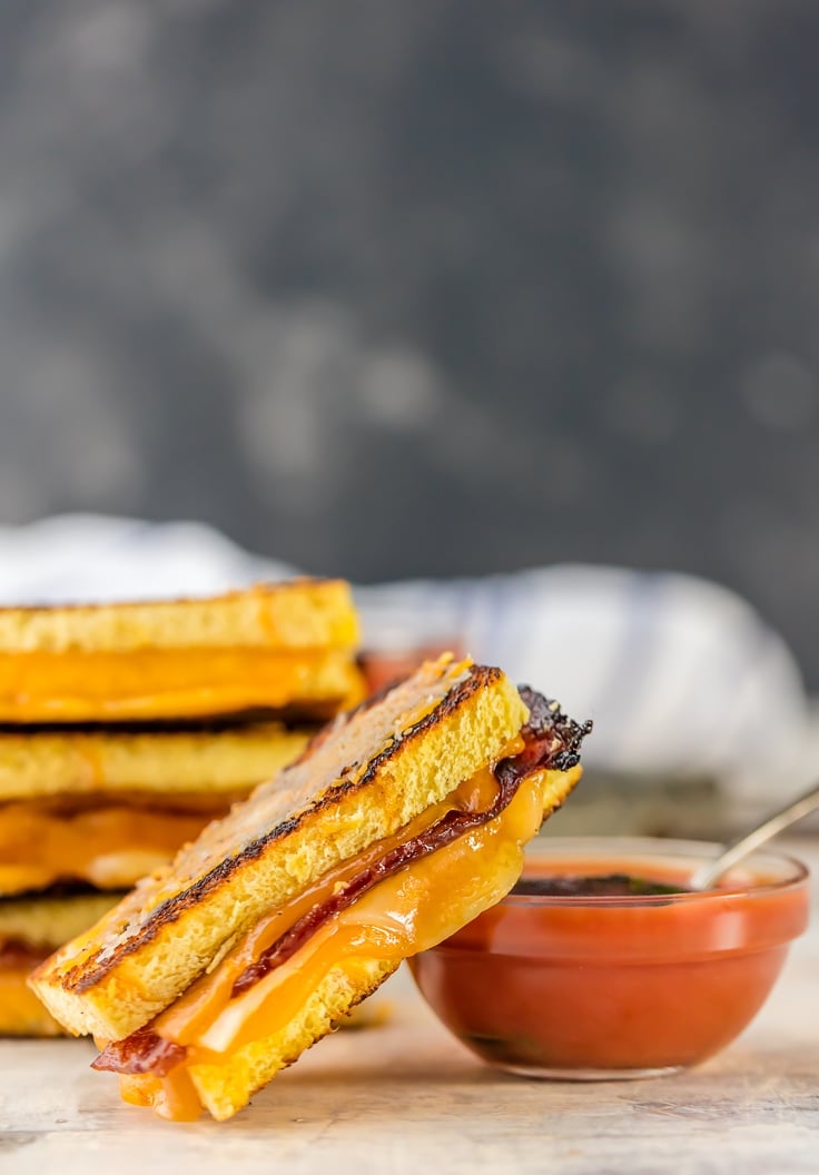 Candied Whiskey Bacon Grilled Cheese Dippers The Cookie Rookie®