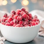 SUPER EASY SUGARED CRANBERRIES in a white bowl