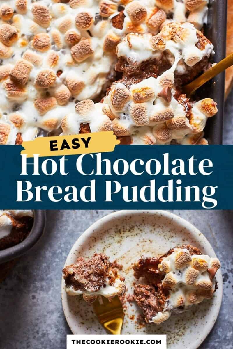 hot chocolate bread pudding pinterest