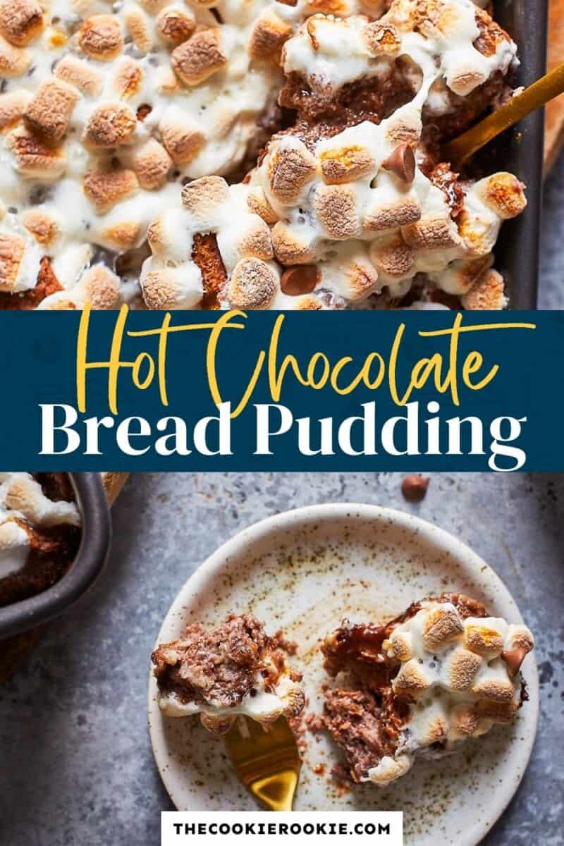 hot chocolate bread pudding pinterest