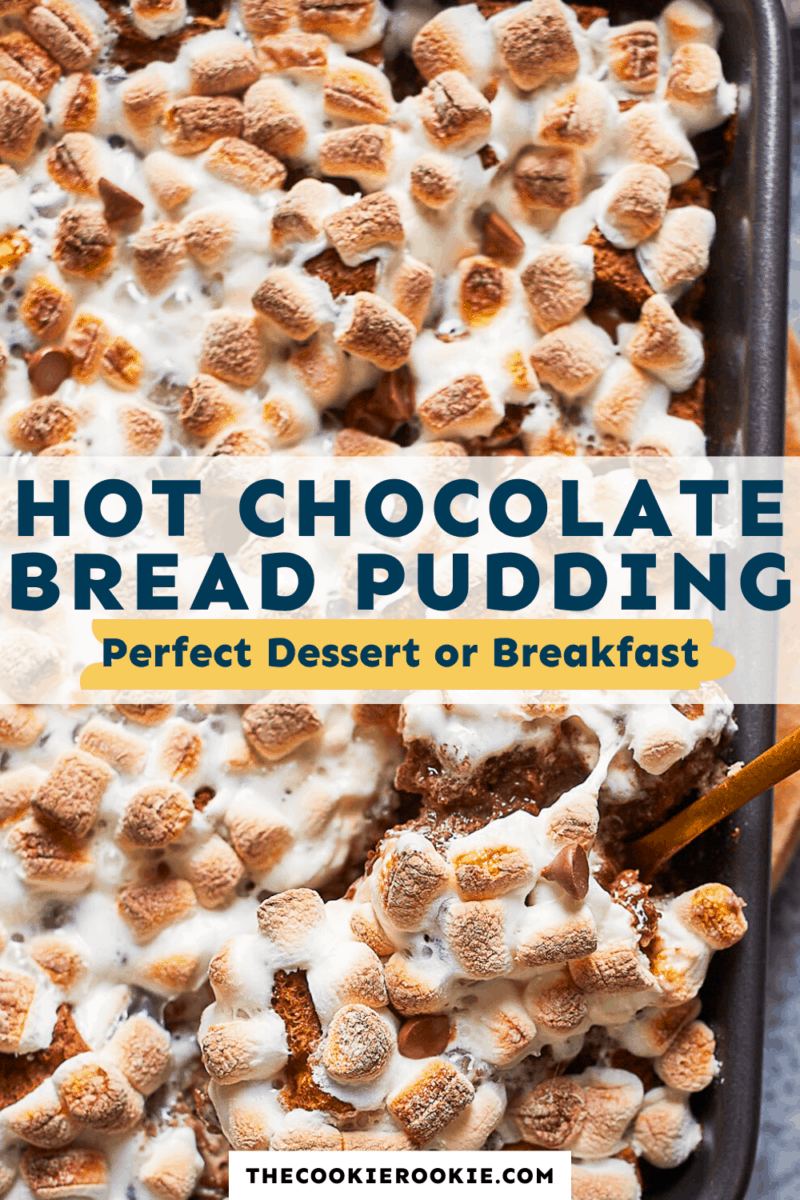 hot chocolate bread pudding pinterest