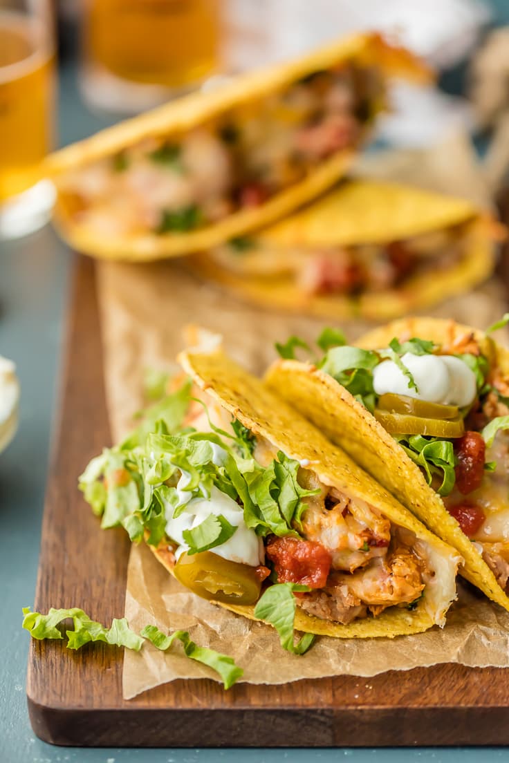 This Baked Chicken Tacos Recipe is PERFECT for a quick weeknight dinner! OVEN BAKED chicken tacos have lots of flavor and none of the stress. This Easy Chicken Tacos Recipe is the most popular recipe on The Cookie Rookie and has been pinned over 2 million times. Have you tried it?