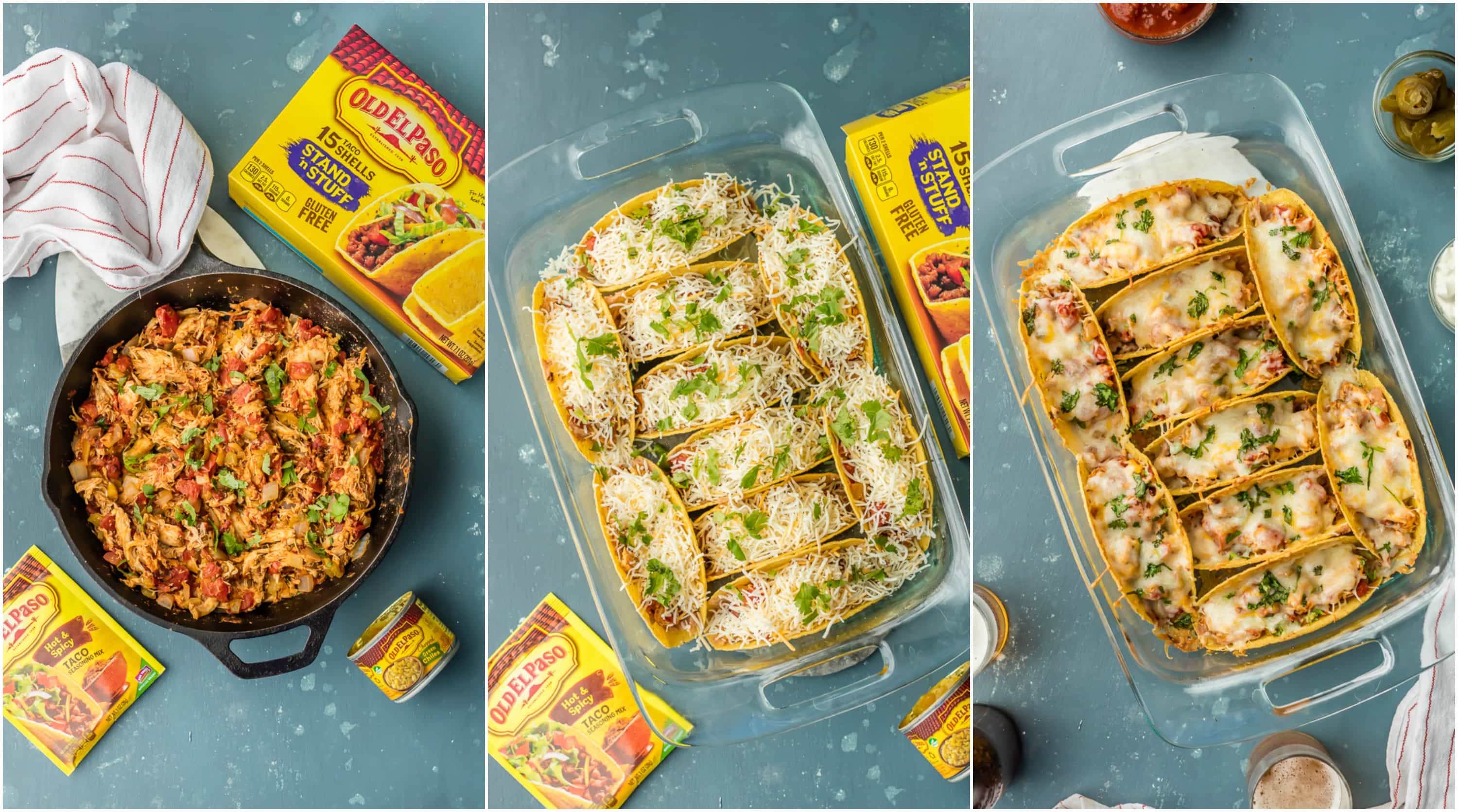 This Baked Chicken Tacos Recipe is PERFECT for a quick weeknight dinner! OVEN BAKED chicken tacos have lots of flavor and none of the stress. This Easy Chicken Tacos Recipe is the most popular recipe on The Cookie Rookie and has been pinned over 2 million times. Have you tried it?