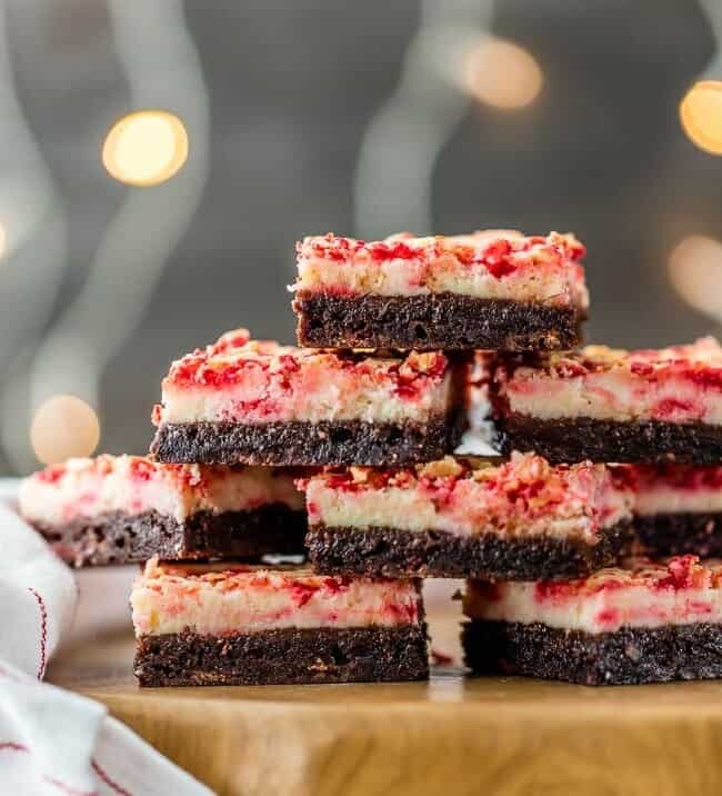 Peppermint Brownies are a MUST MAKE recipe for Christmas! Holiday baking has never been so easy or delicious. These Peppermint Cheesecake Brownies are the perfect Christmas brownies, but I make them year round. They're amazingly delicious!