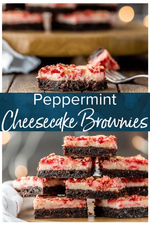 Peppermint Brownies are a MUST MAKE recipe for Christmas! Holiday baking has never been so easy or delicious. These Peppermint Cheesecake Brownies are the perfect Christmas brownies, but I make them year round. They're amazingly delicious!