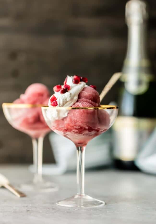 Pomegranate Champagne Sorbet Recipe - The Cookie Rookie®