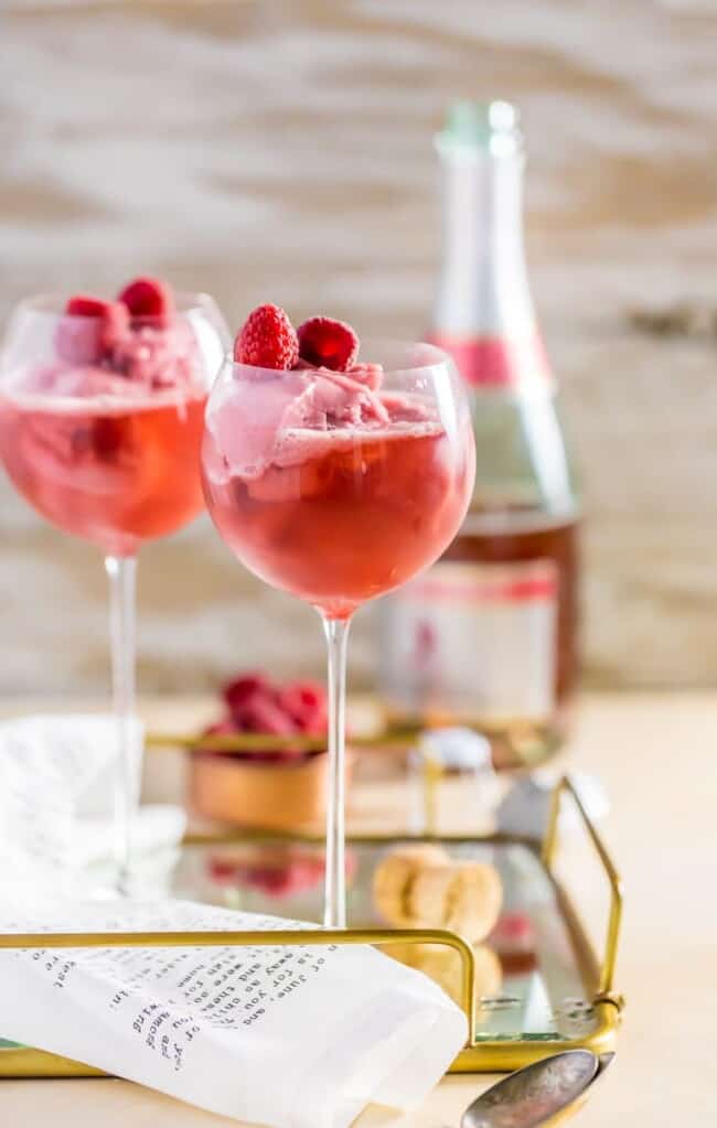 Raspberry Pink Champange Floats