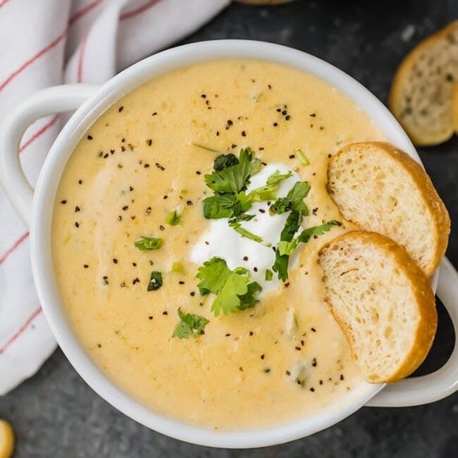 Crockpot Broccoli Cheese Soup | The Cookie Rookie