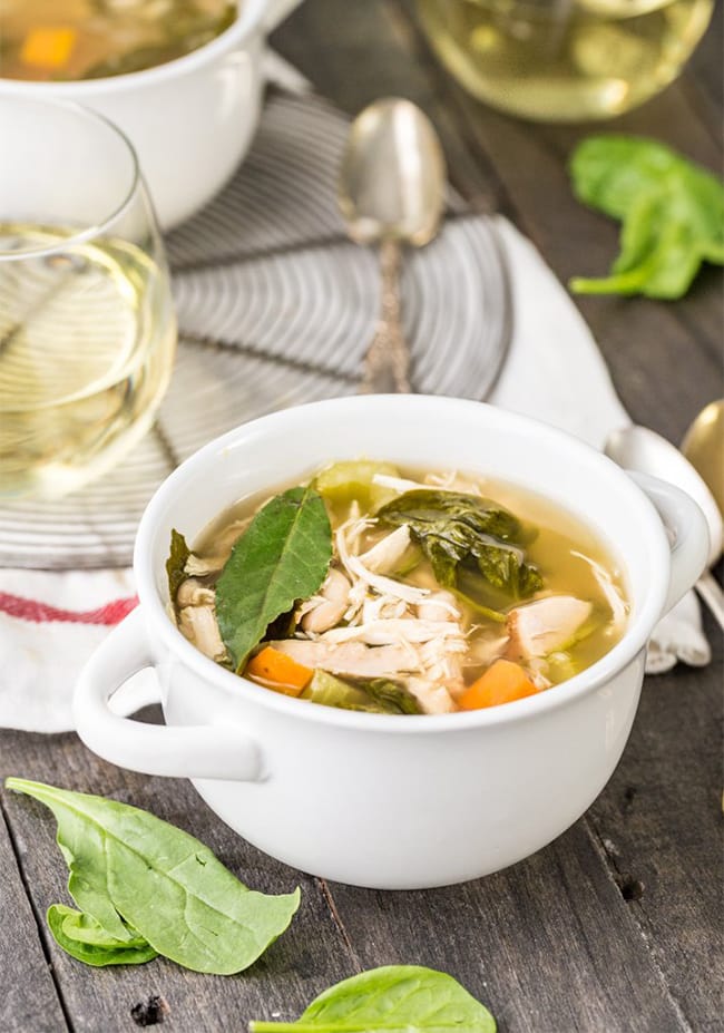 Crockpot Tuscan Chicken Soup | The Cookie Rookie