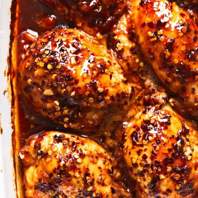 featured honey garlic chicken thighs