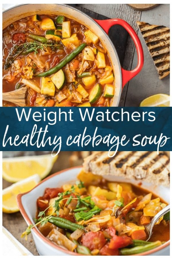 This Weight Watchers Cabbage Soup is the perfect healthy soup recipe. You'd never guess this SUPER HEALTHY CABBAGE SOUP has ZERO Weight Watchers Points! Filled with veggies and tons of flavor, this is a favorite healthy comfort food recipe.